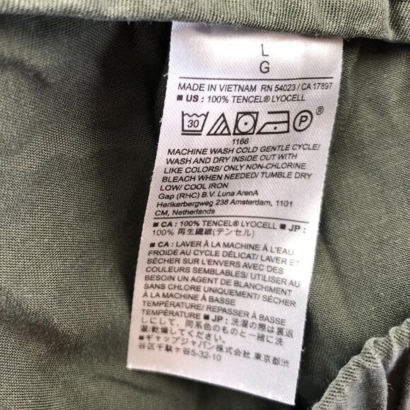 Banana Republic Mens Cargo Jogger Pants Large Green Pull On Drawstring Casual - Picture 10 of 16